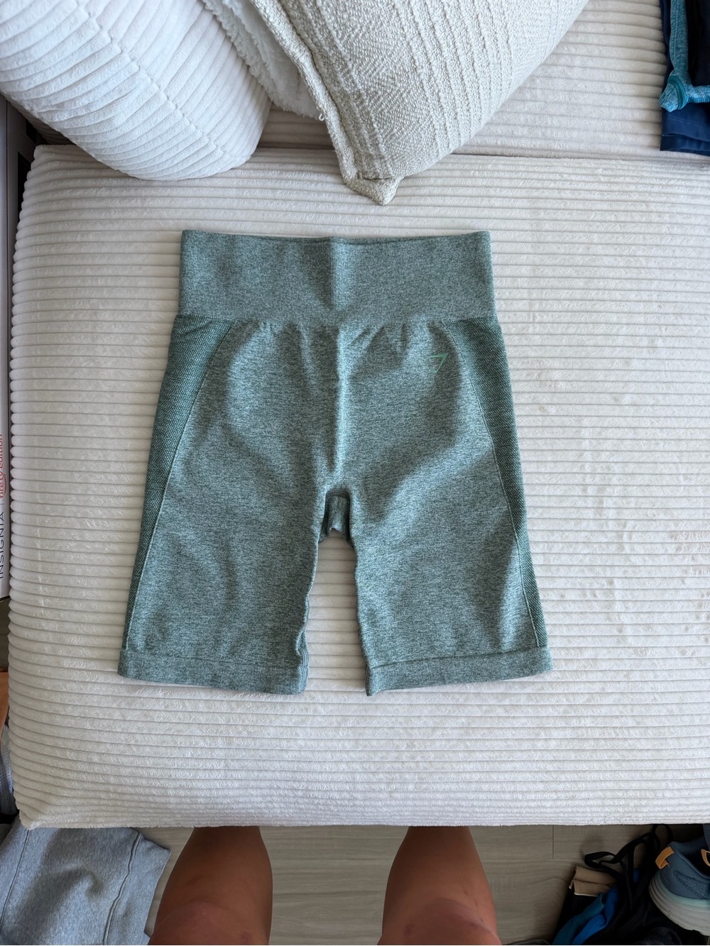 Gymshark High-Waist Bike Shorts in Mint Green
